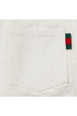 gonna in cotone bianco GUCCI KIDS | 808297XDC569692